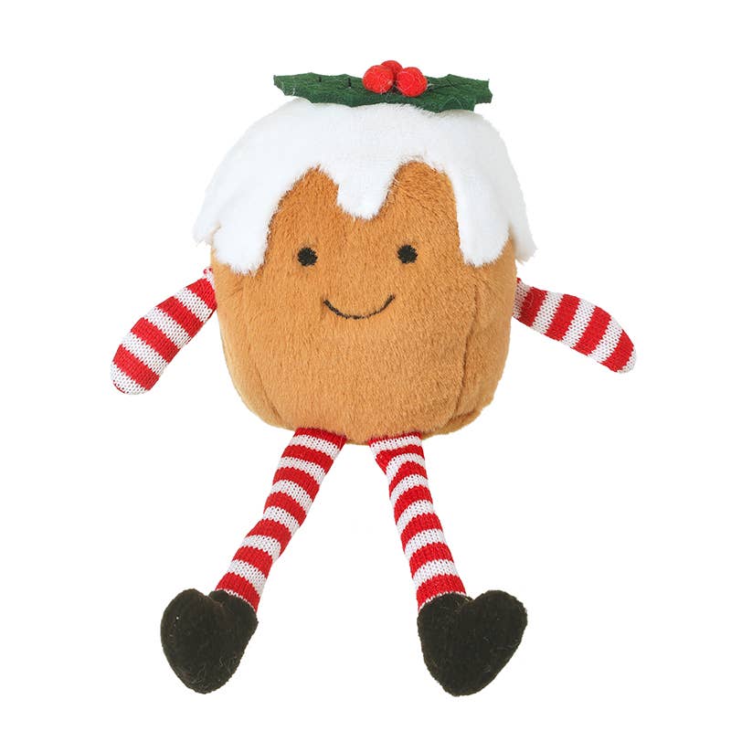 Christmas -PLUSH PUDDING W HAPPY FACE (cT)