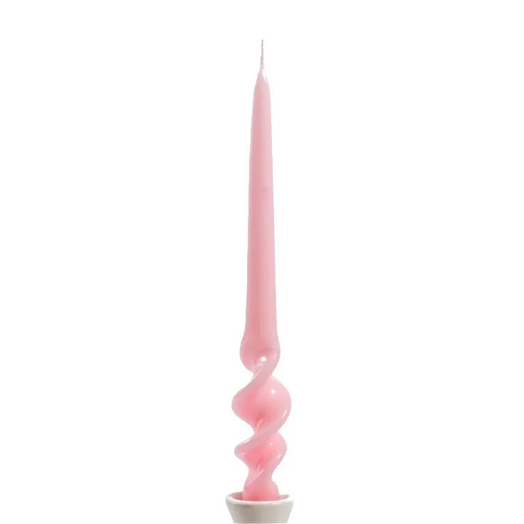 A Pair of Twisted Dinner Candles