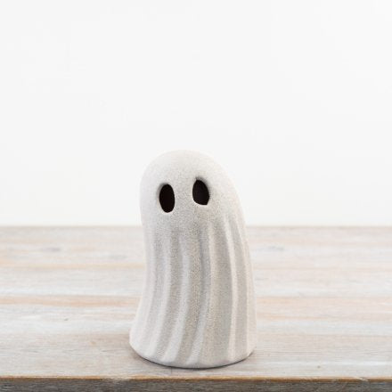 White Ceramic Ghost Figurine