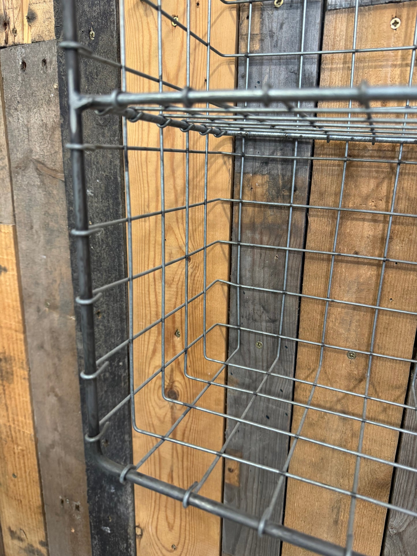 Industrial metal wall shelf