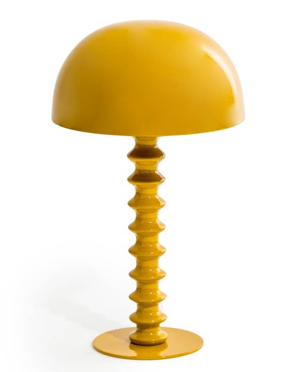 Mustard Yellow Large Ribbed Table Lamp