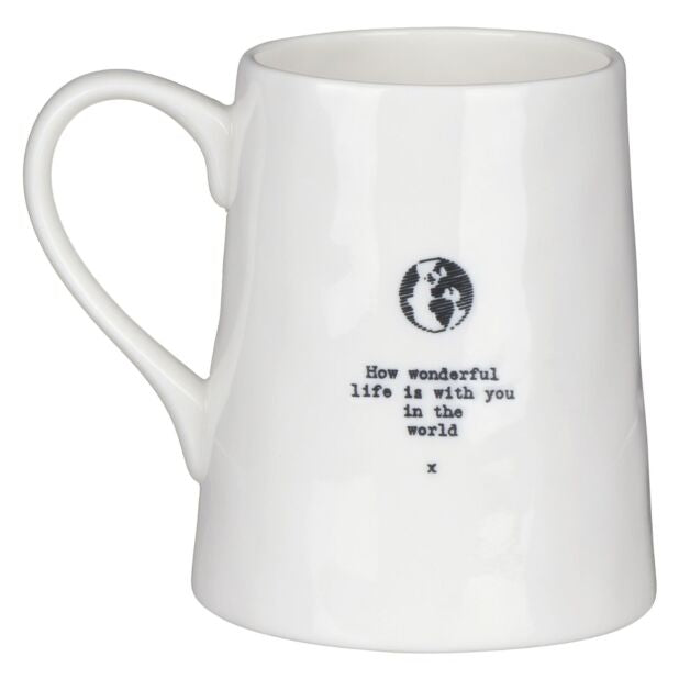 East of India ‘How Wonderful Life Is’ World Porcelain Boxed Mug