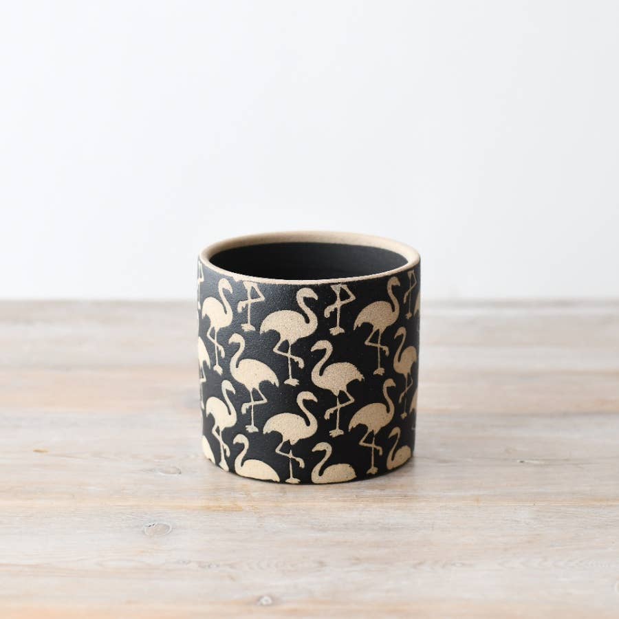 Black Flamingo Planter, 11.7cm