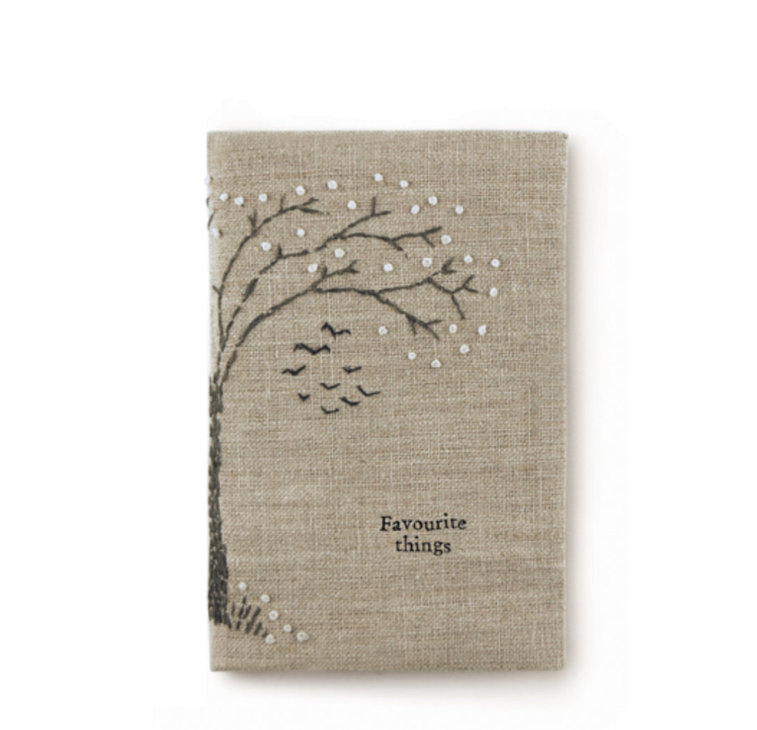 Small linen notebook - Favourite things
