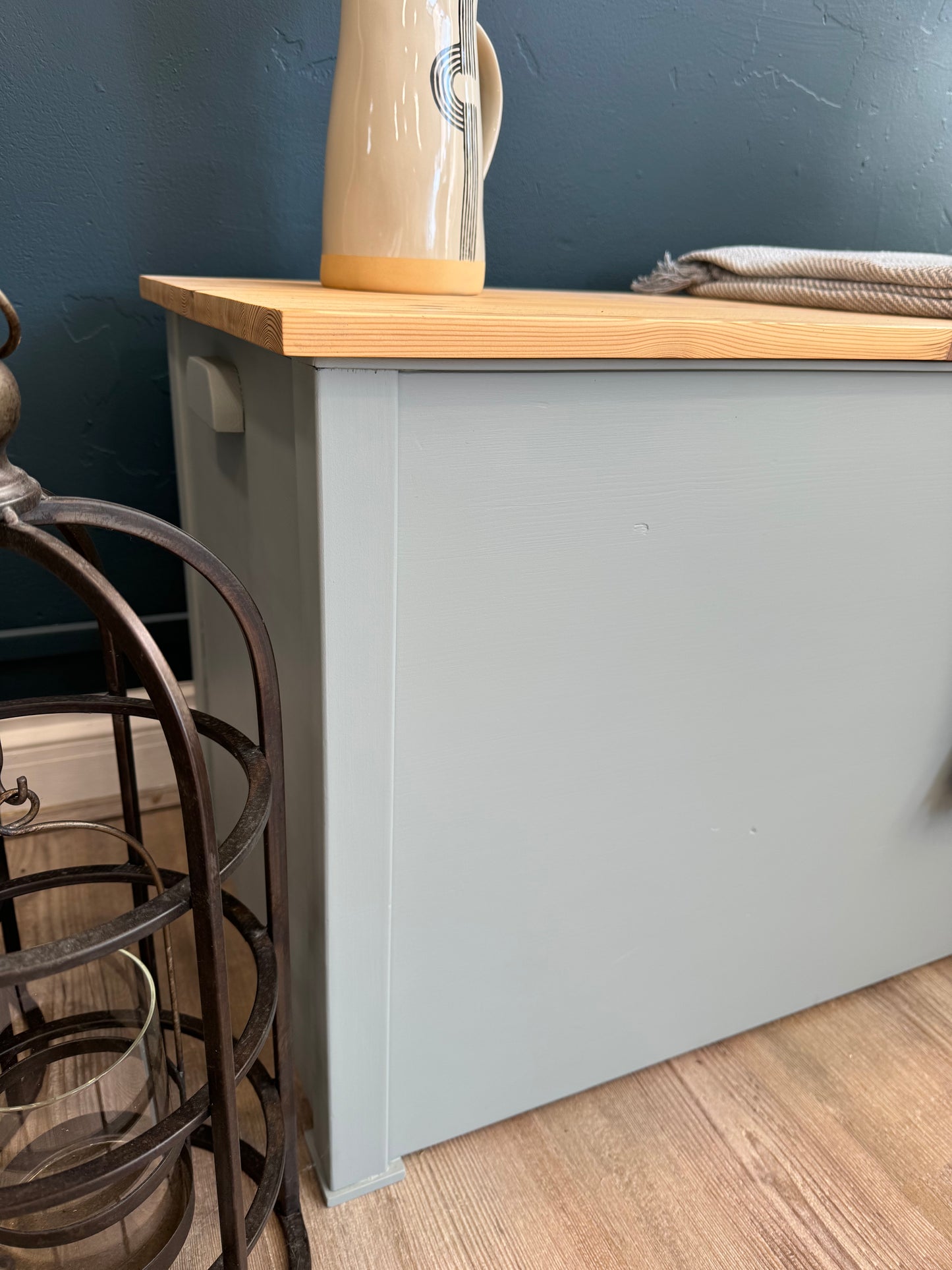 Blanket box / ottoman duck egg blue
