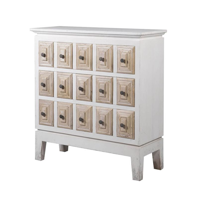 Multi handle 3 drawer rustic chest