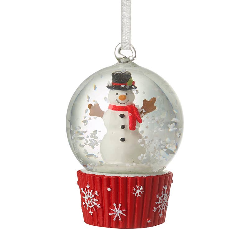 Christmas -HANGING SNOWMAN SNOWGLOBE DEC (trT)