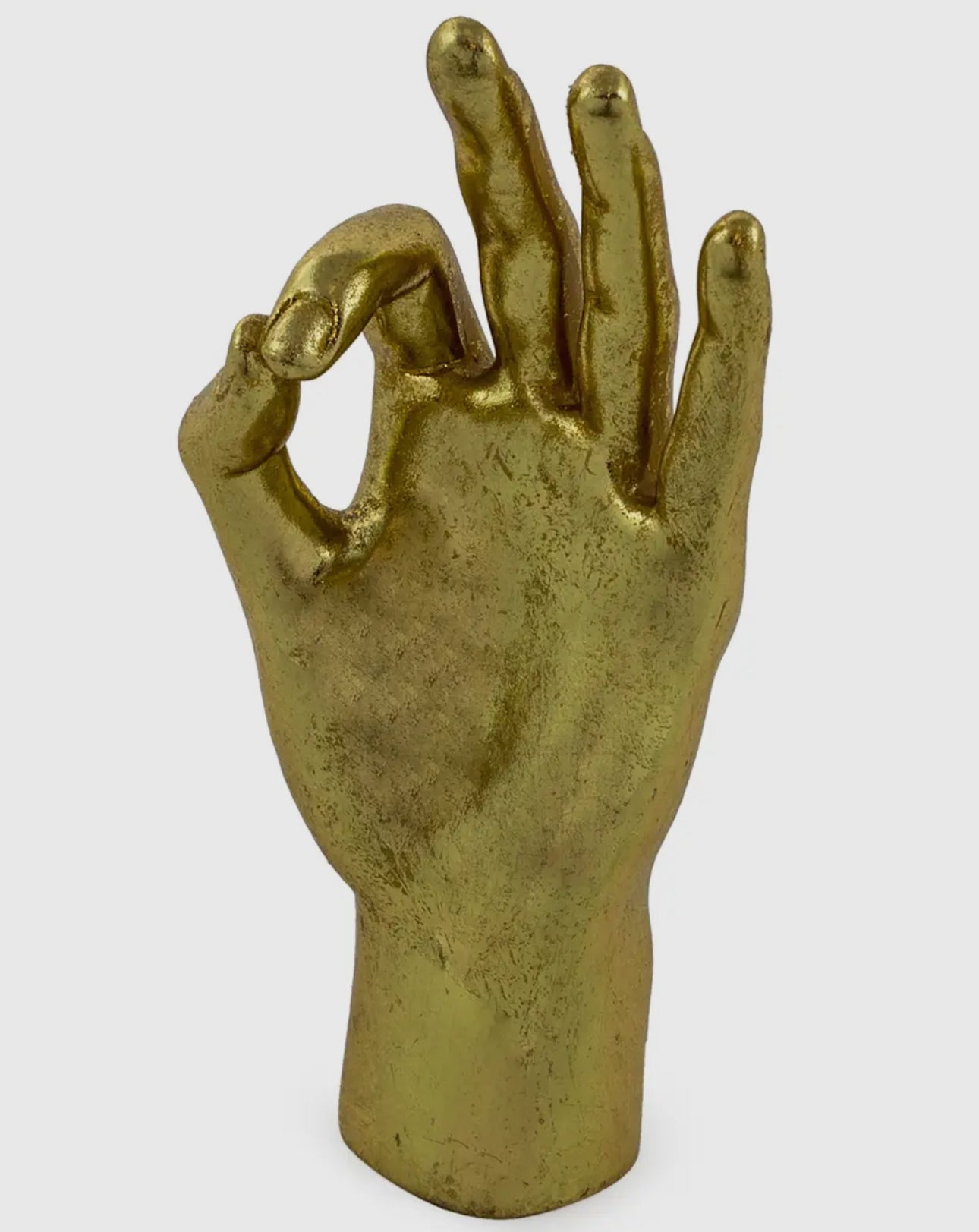 Gold 'OK' Hand Ornament