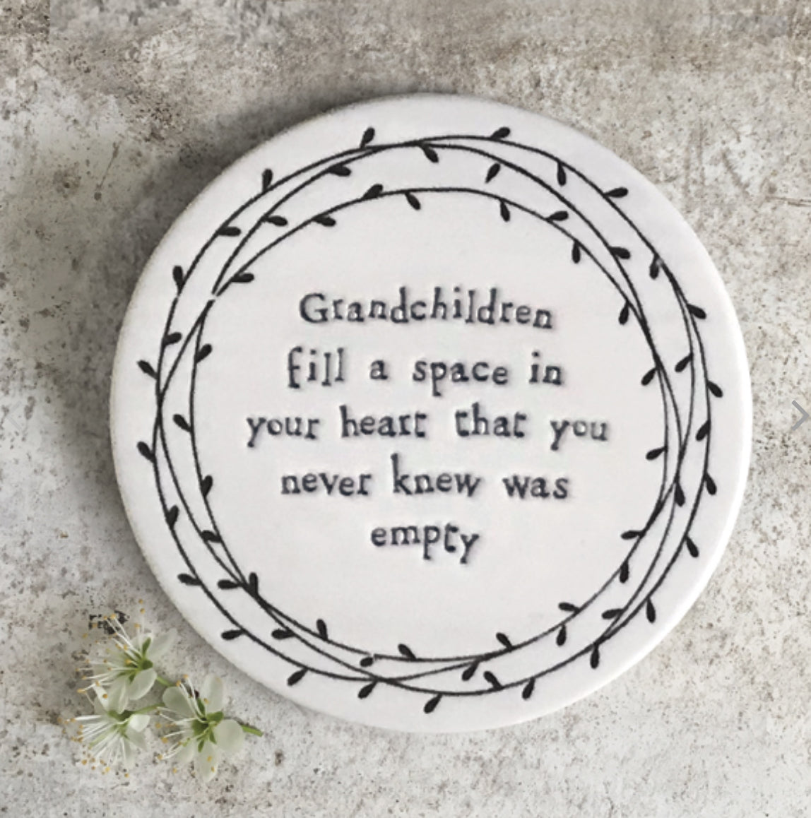 Leaf coaster- Grandchildren Fill a Space