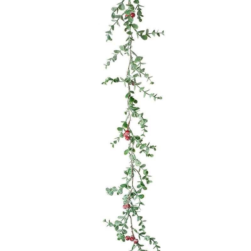 Christmas -GREEN LEAF & RED BERRY GARLAND (trT)