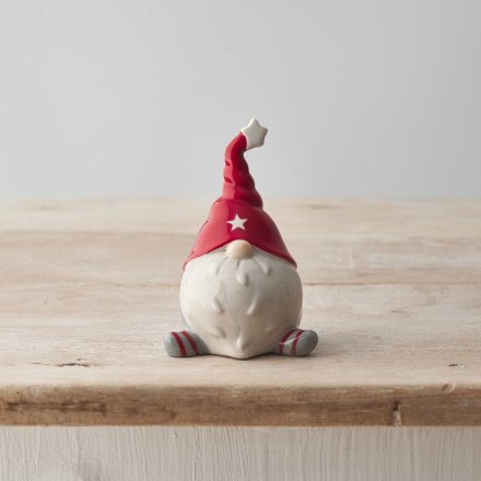 Grey and Red Gonk Ornament