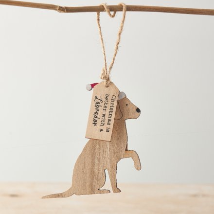 Christmas is better with a Labrador tag