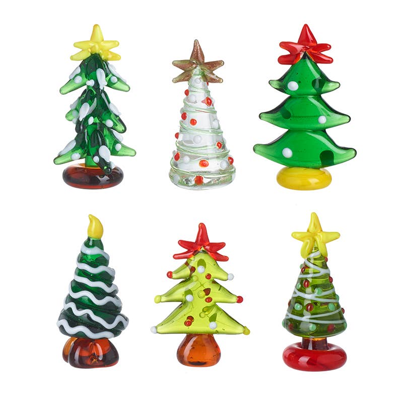 Christmas -GLASS CHRISTMAS TREE DECORATIONS (gT)
