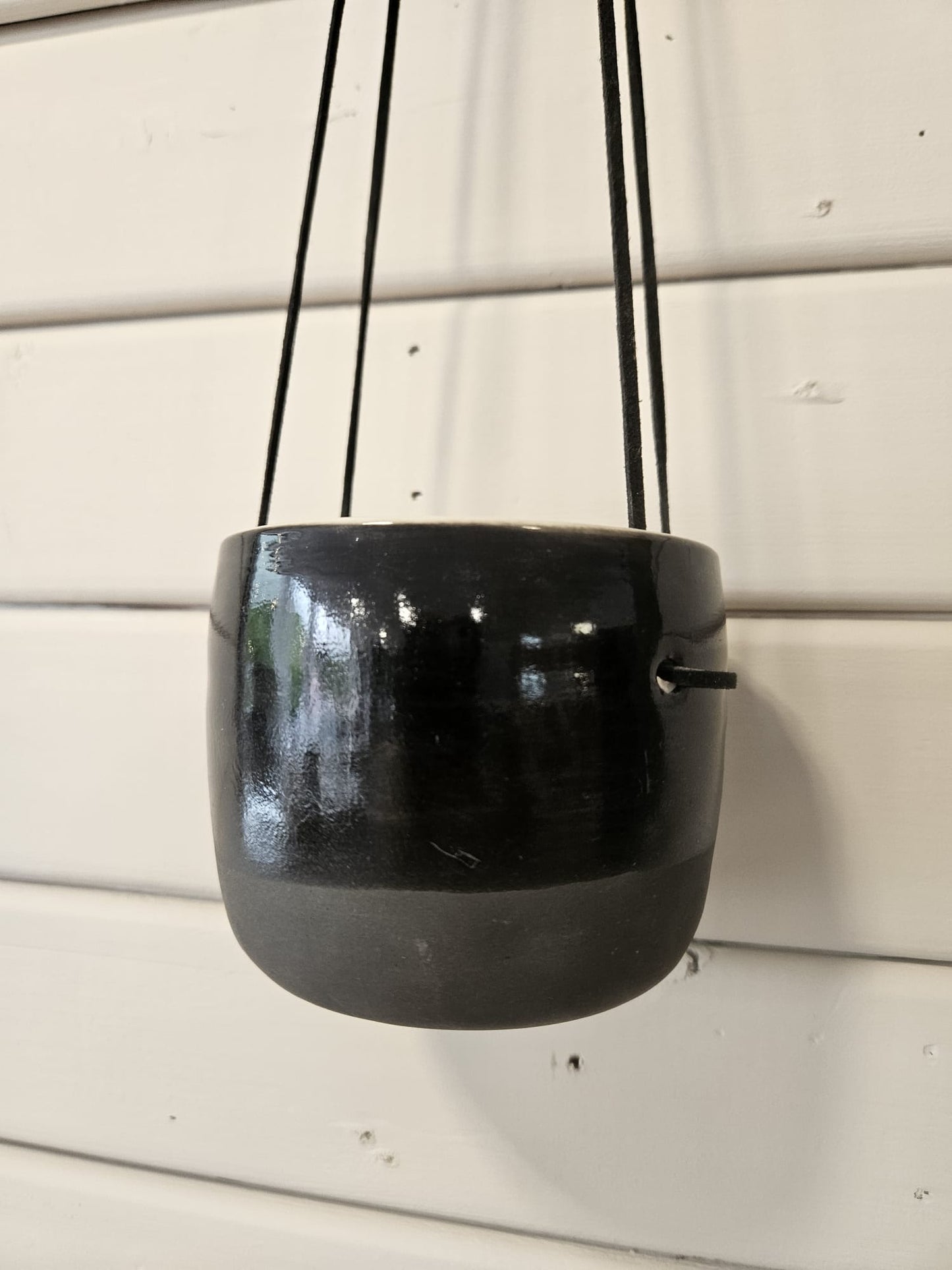 Modern Rustic Black hanging Planter
