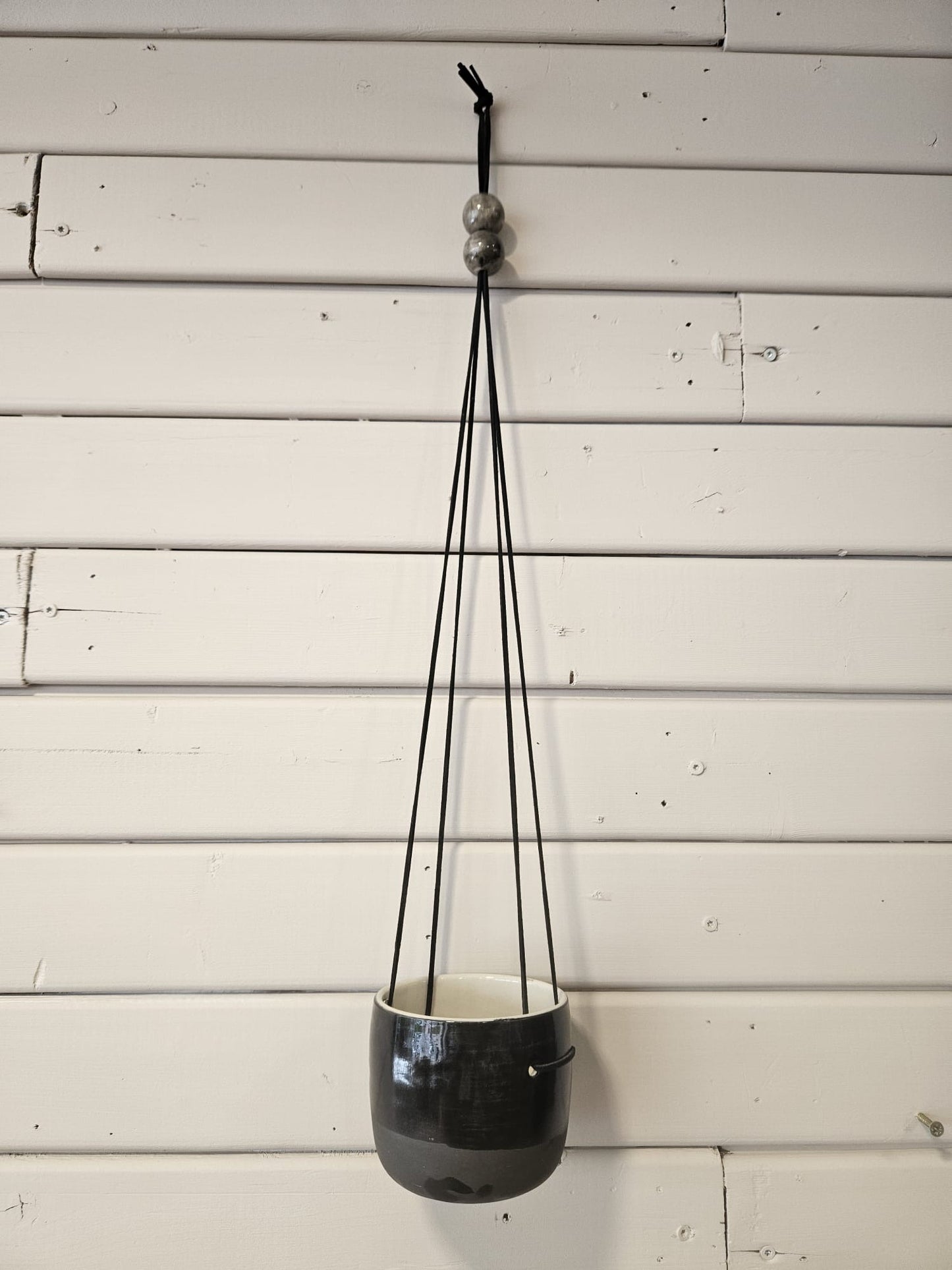 Modern Rustic Black hanging Planter