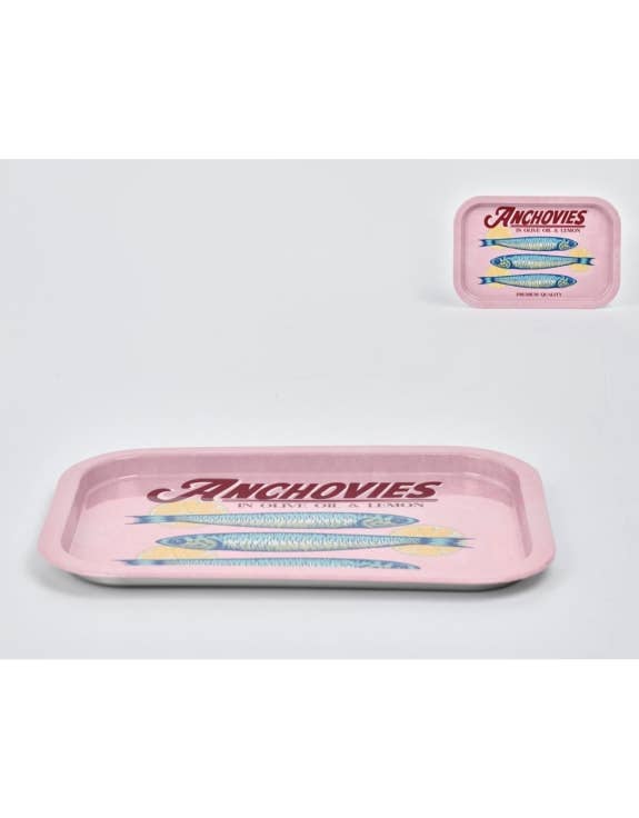 Retro "Anchovies Tin" Serving Tray - To be bought in 2's