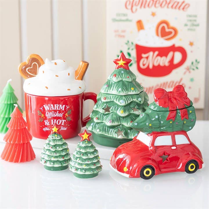 Classic Car with Christmas Tree Oil Burner
