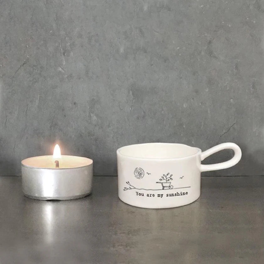 Handled tea light holder-You are my sunshine