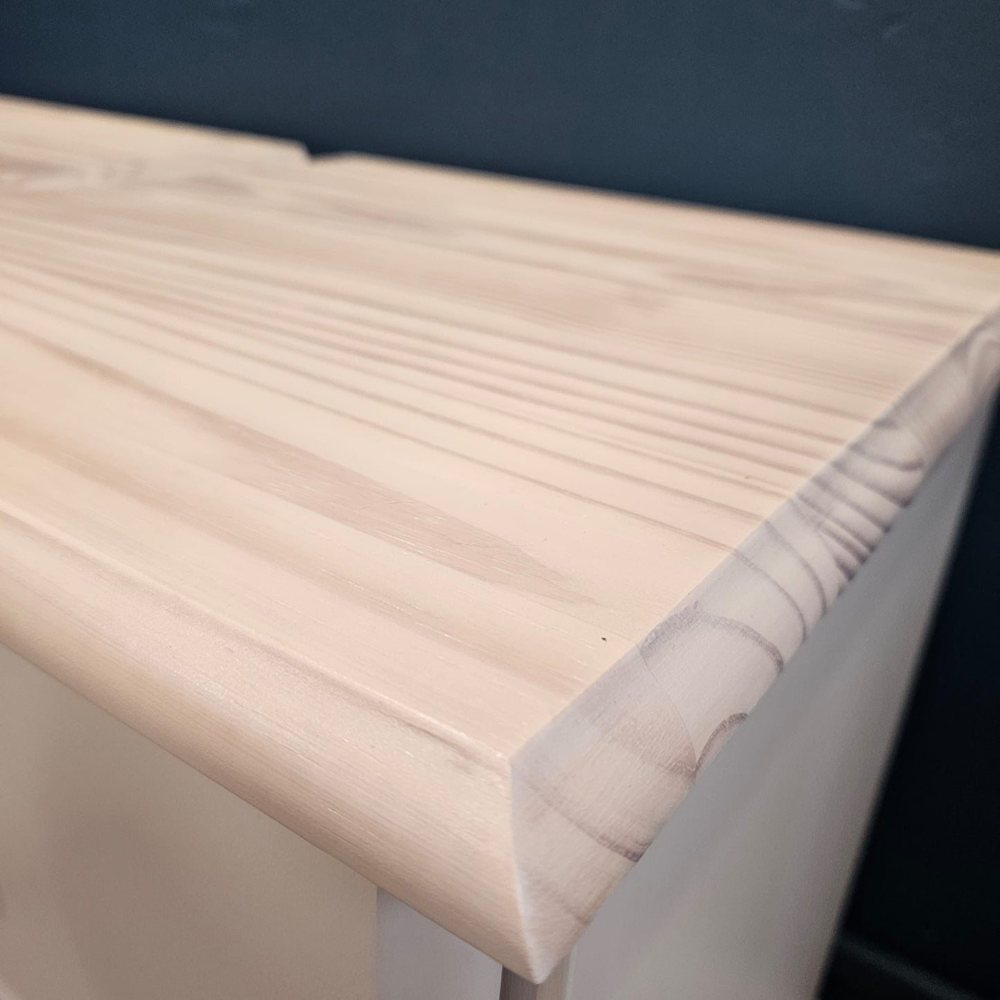 Pair of Pine bedside tables in Frenchic ‘Stone Rosie’