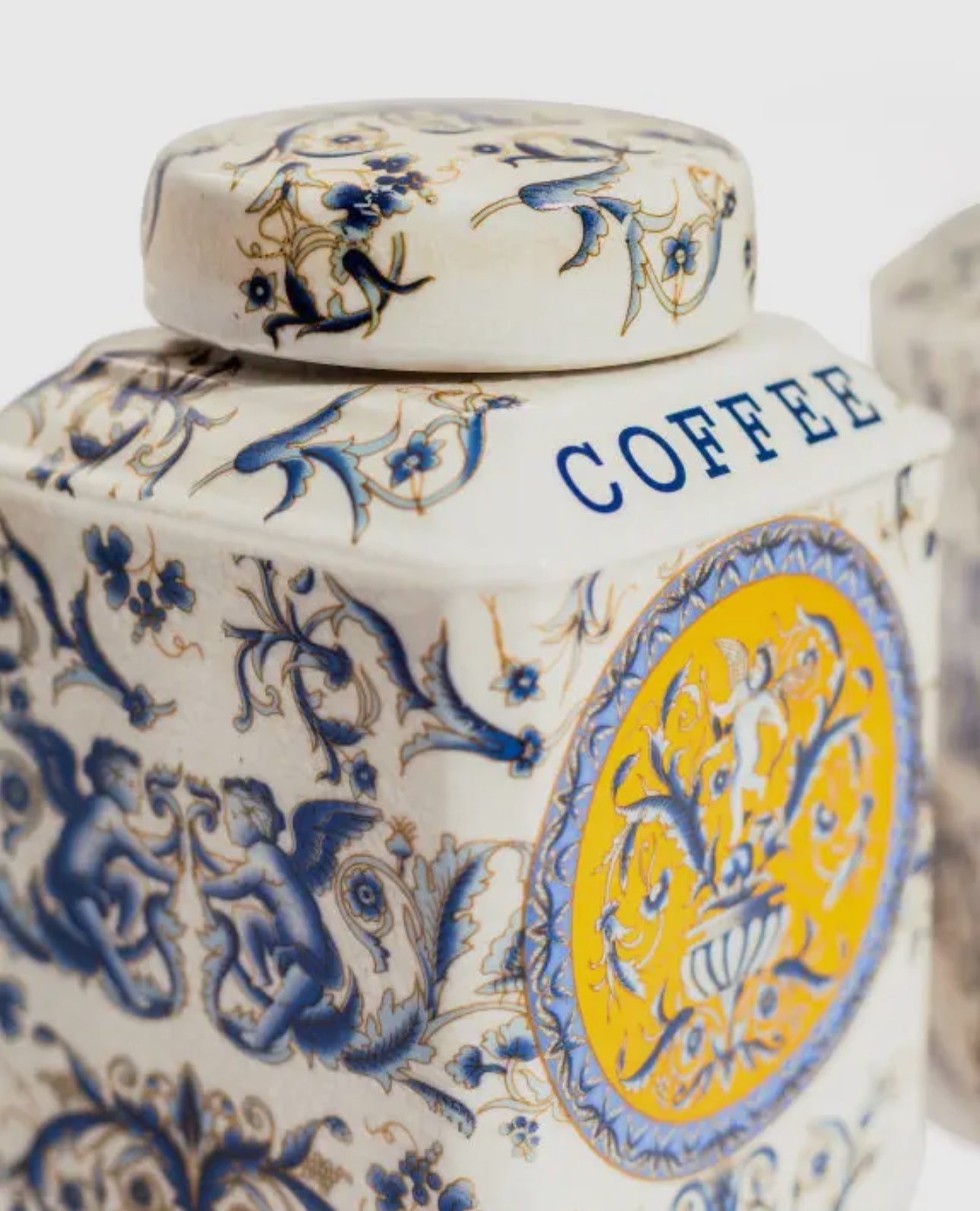 Set of 2 Renaissance style Tea & Coffee jars