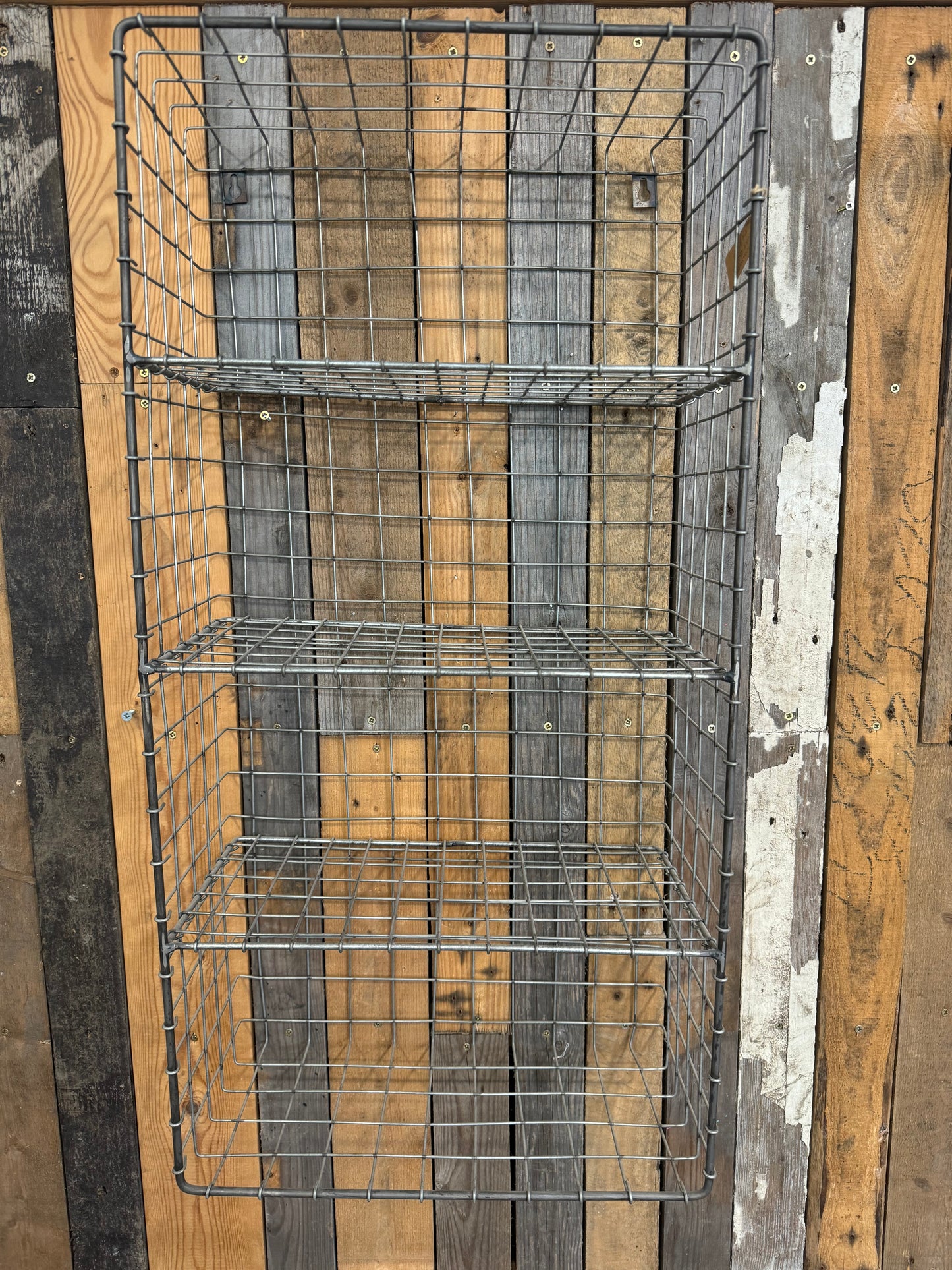 Industrial metal wall shelf