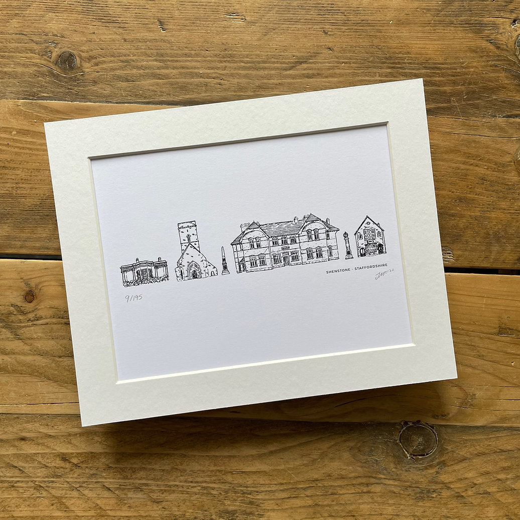 Shenstone - Staffordshire 10x8" signed print