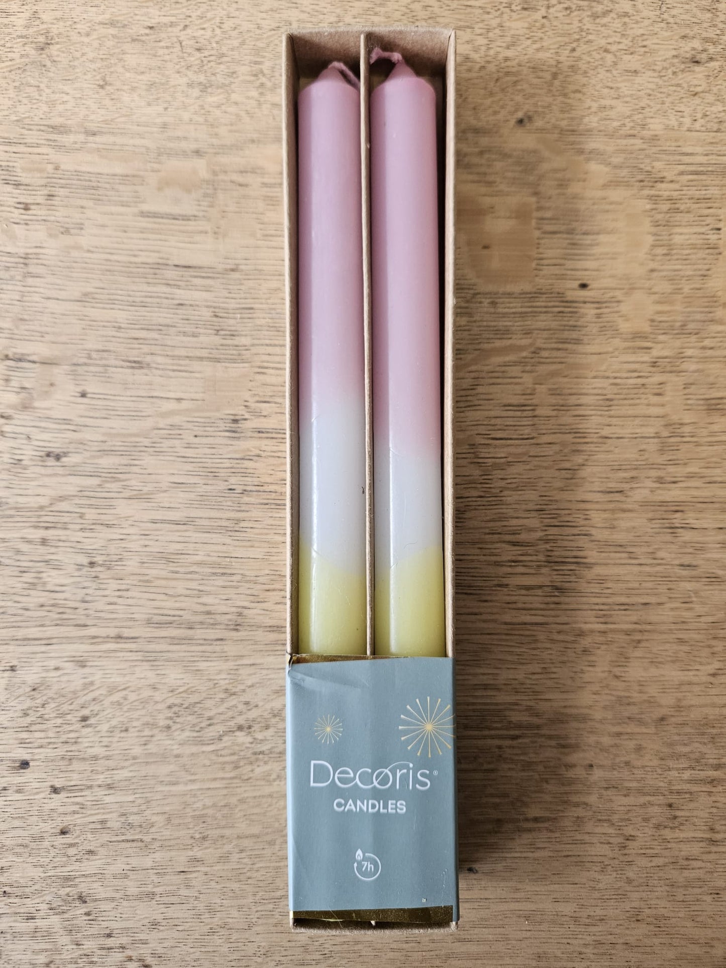 Pair of Ombre Colourful Candles