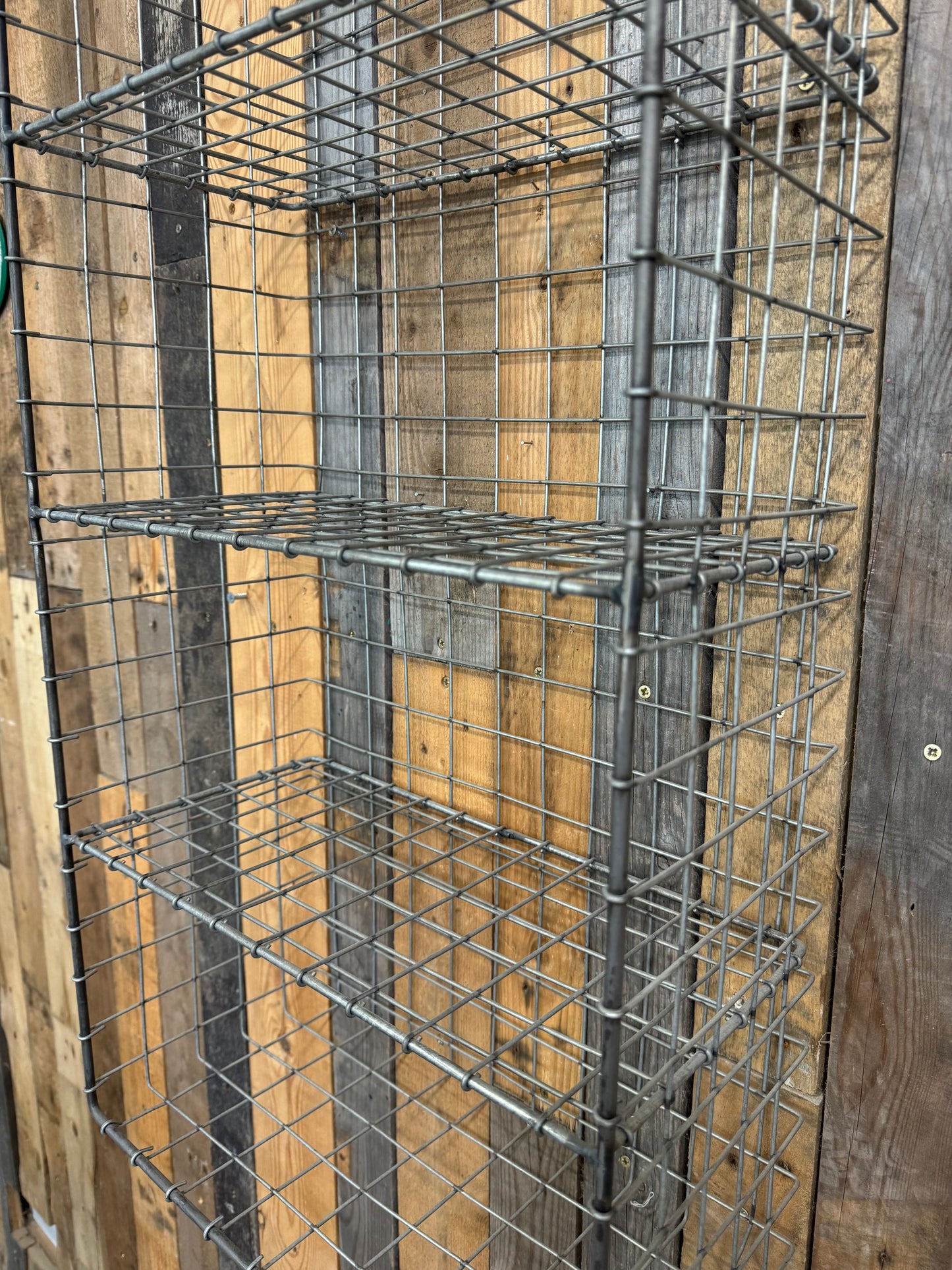 Industrial metal wall shelf