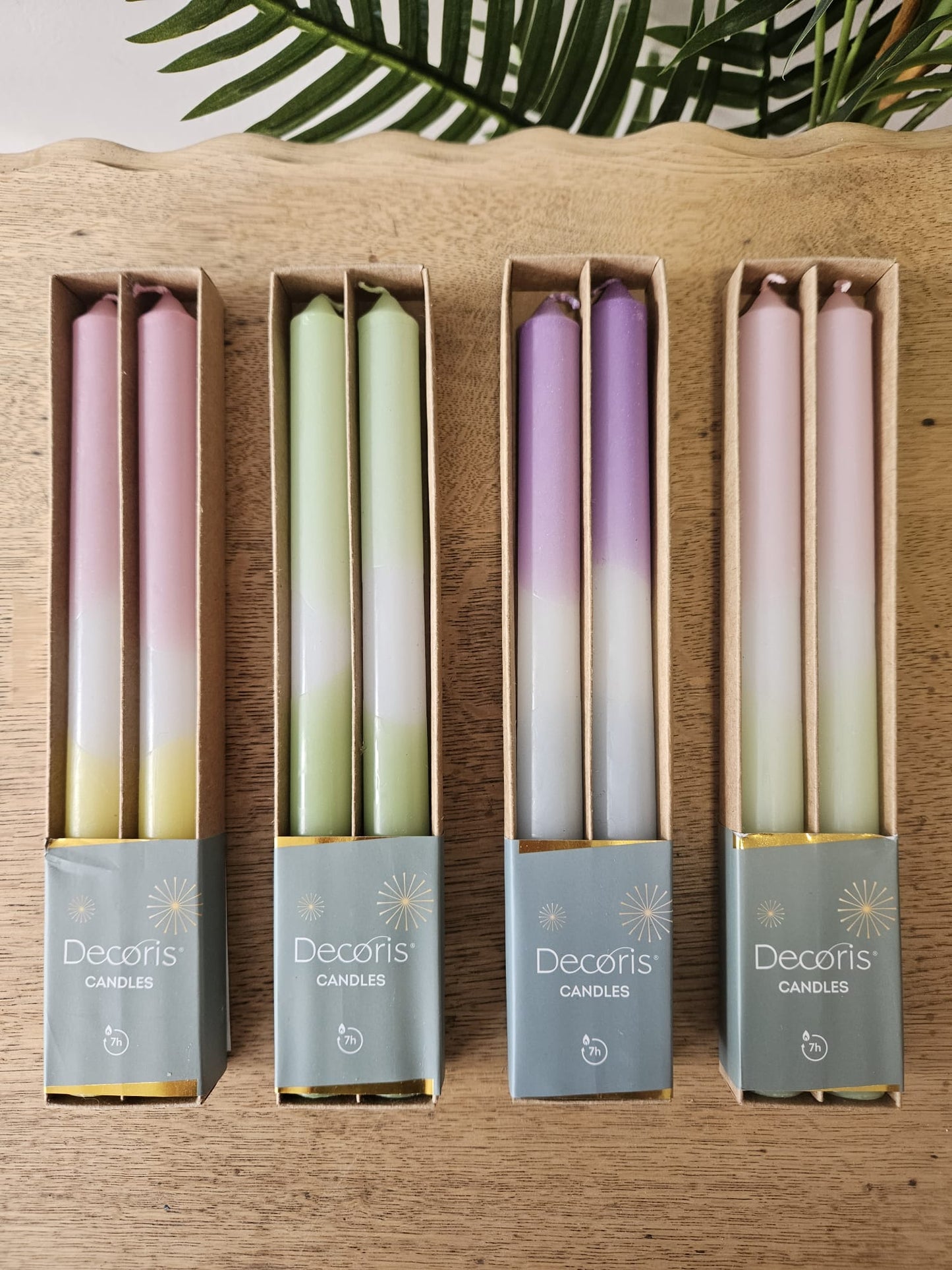 Pair of Ombre Colourful Candles
