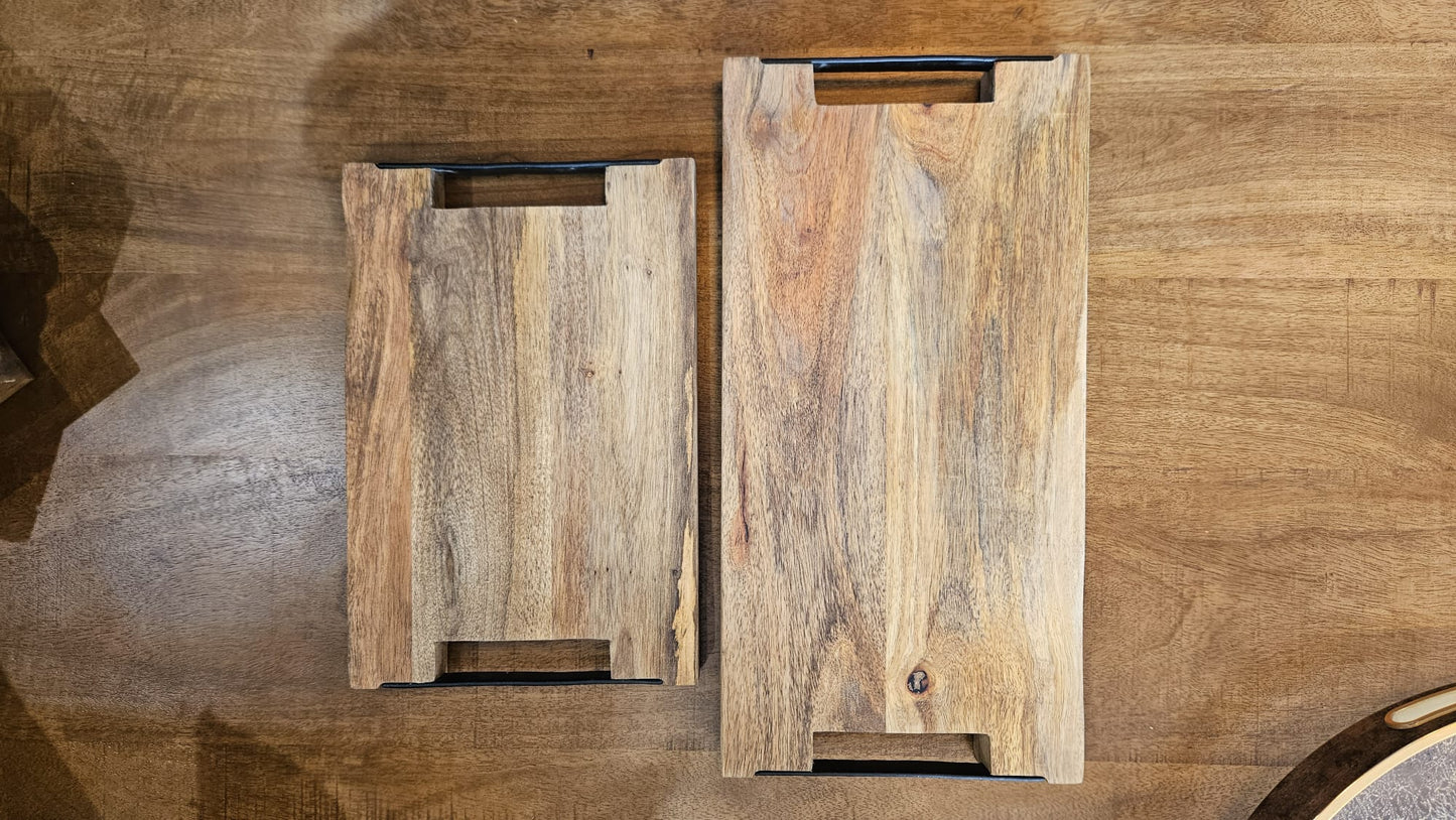 Wood and Metal Chopping Board