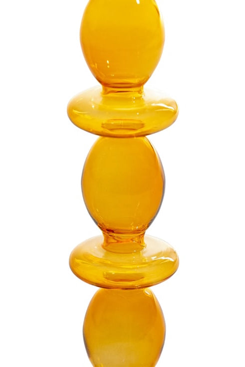 Glass candle holder Amber / Orange