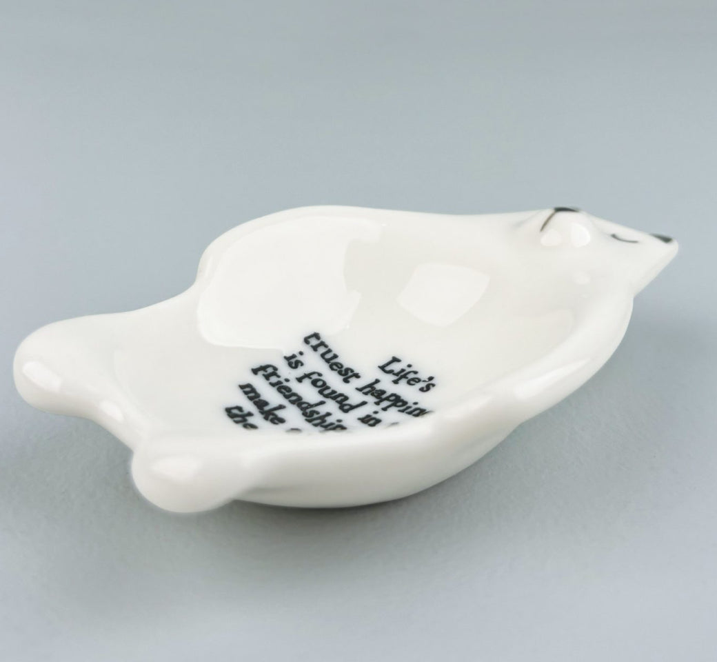 Flat dish-Bear/Life’s truest happiness