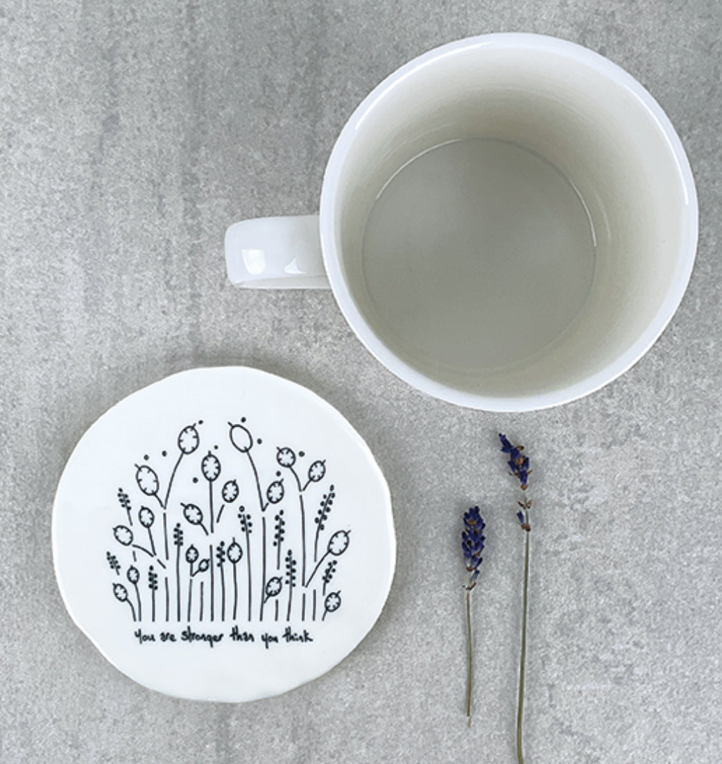 Tall Flowers Coaster - You Are Stronger