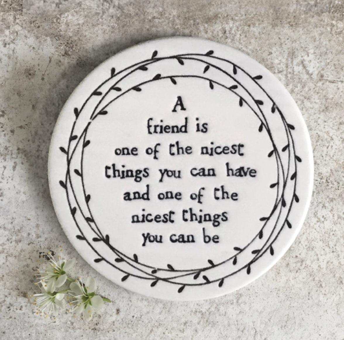 Leaf coaster- Friend is nicest