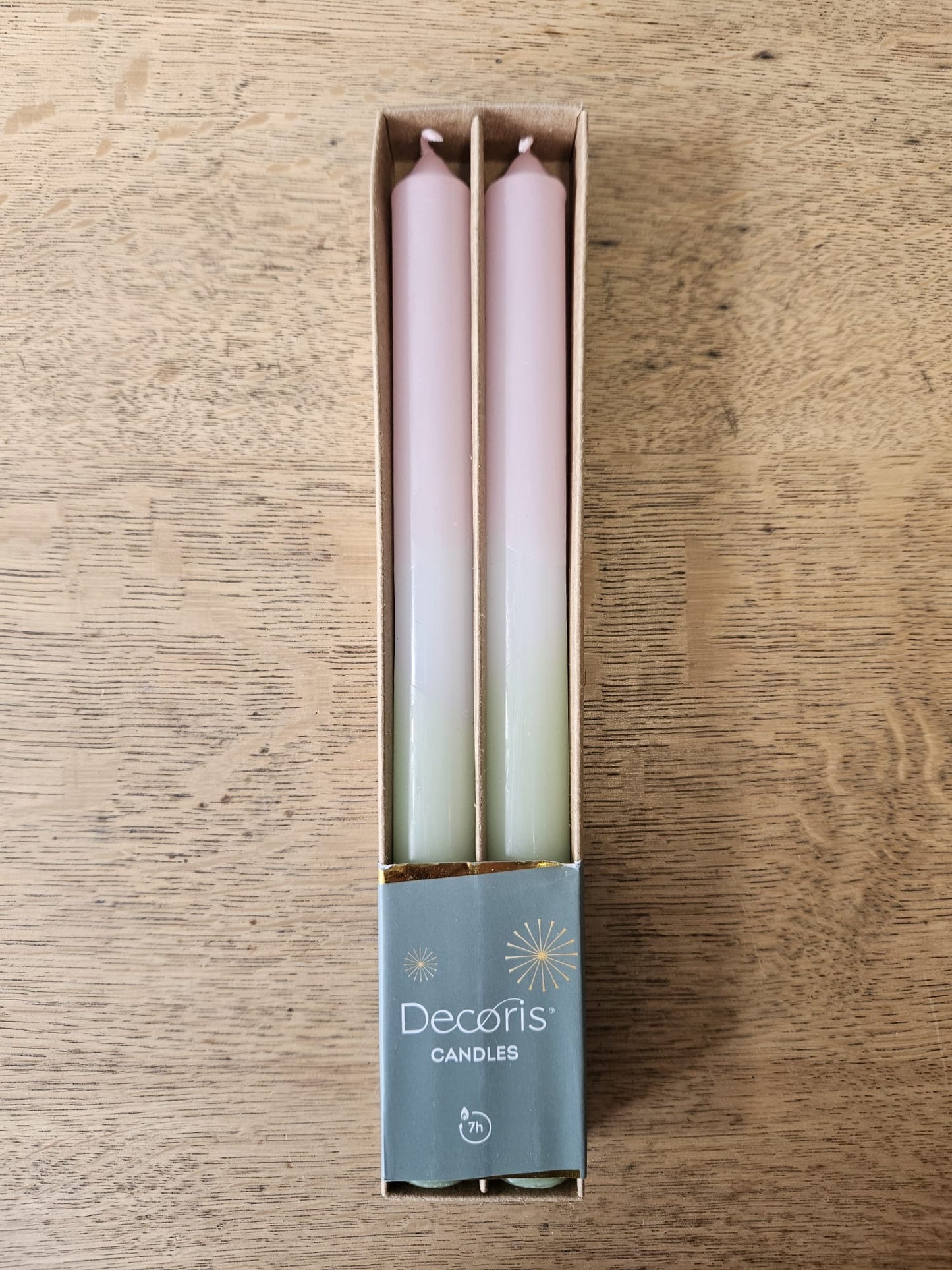 Pair of Ombre Colourful Candles
