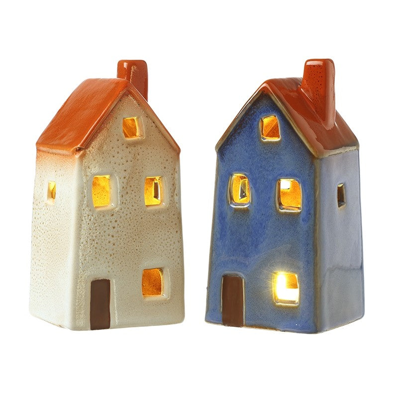 Tall Ceramic Light up House