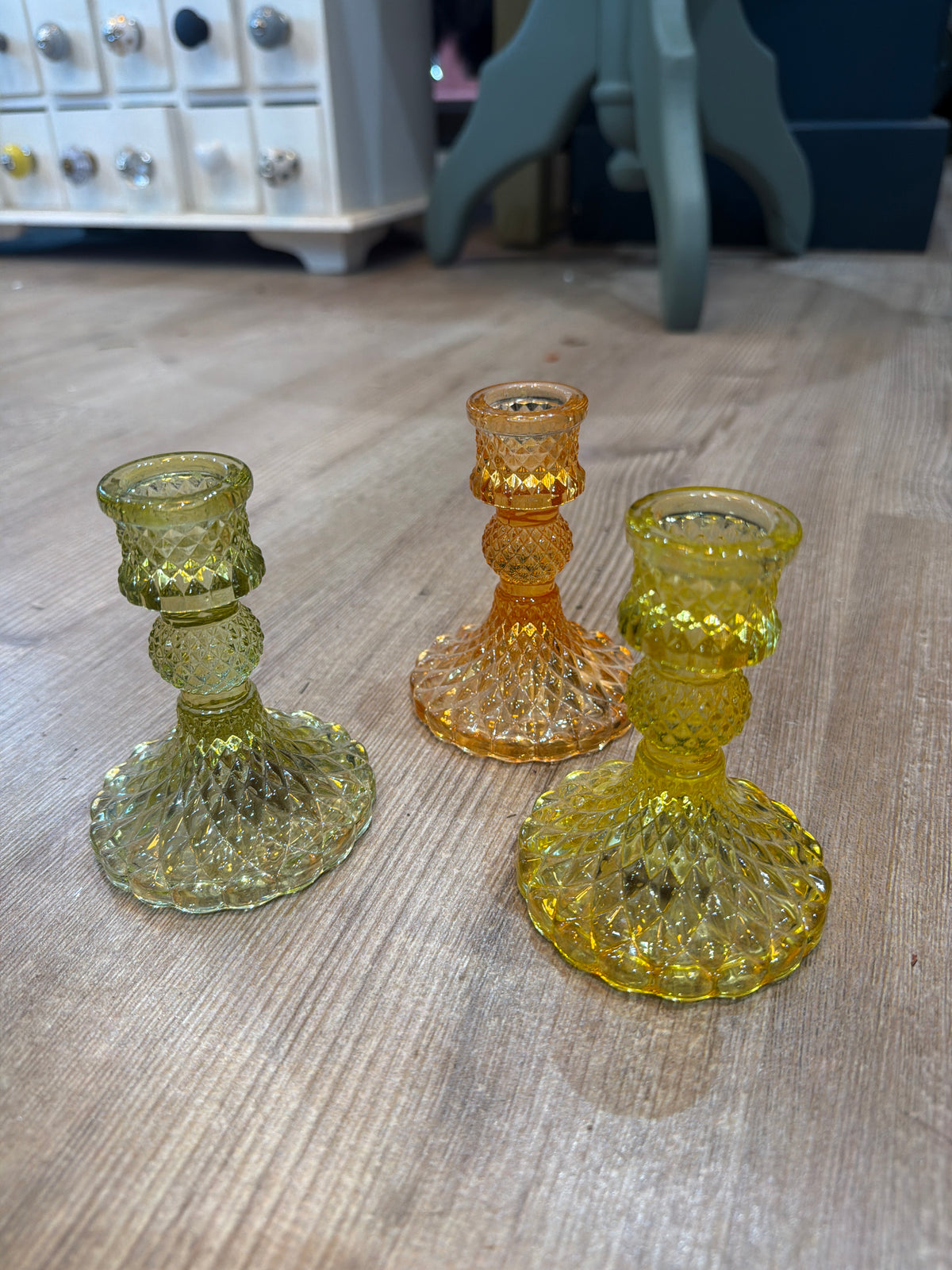 Glass candle holder
