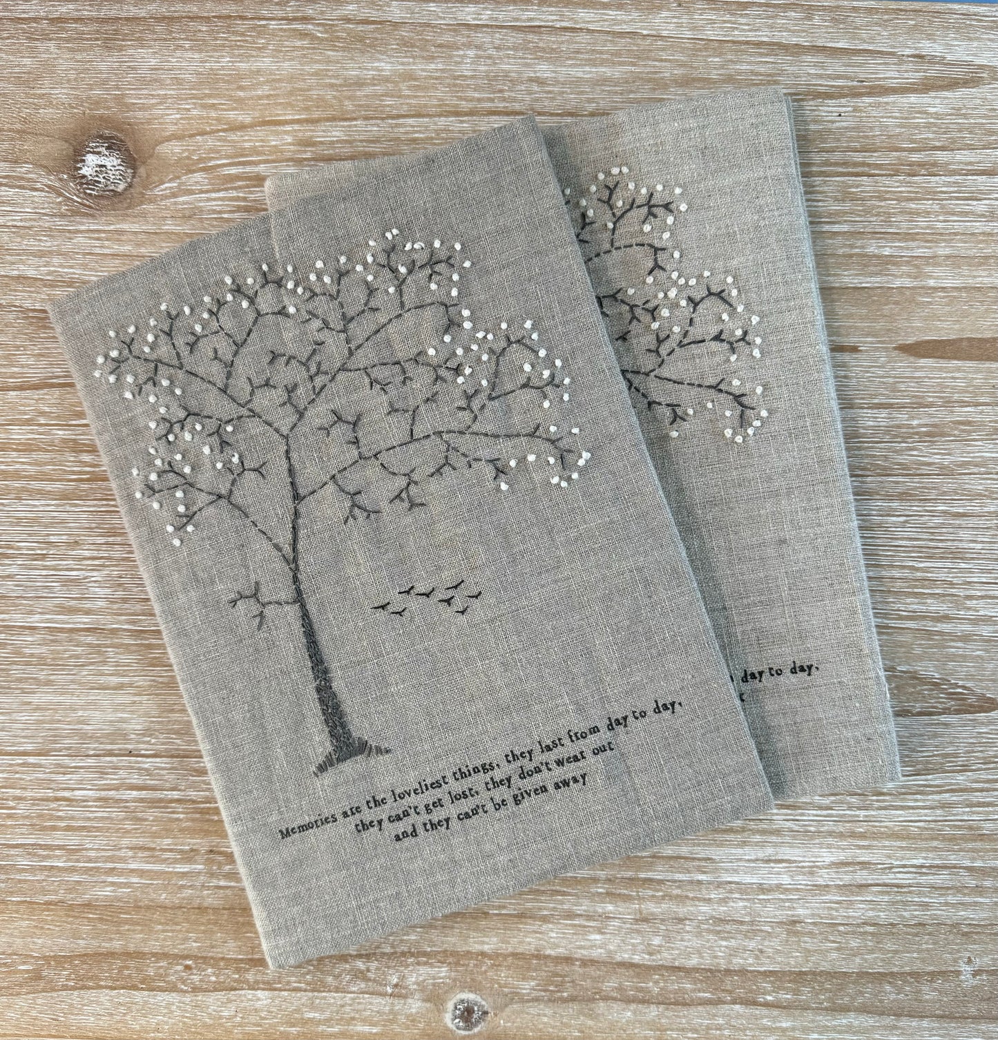 Large linen book-Memories are the lov