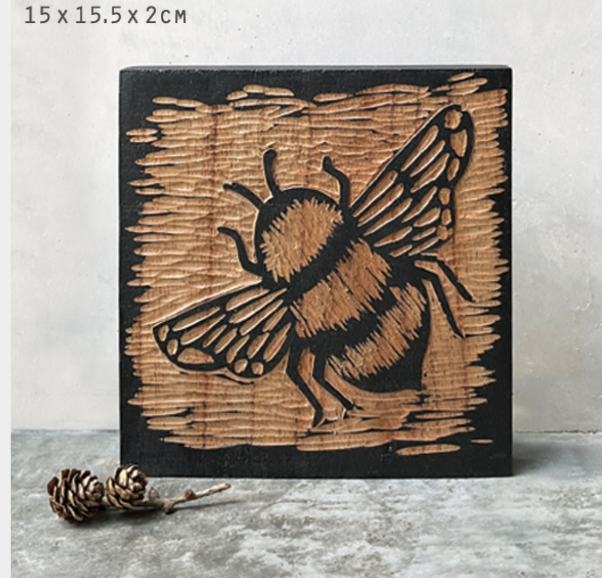 East of India Wood Block - Bee