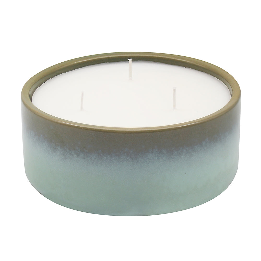 Ceramic Round Candle Pot - Cashmere & Silk 17cm
