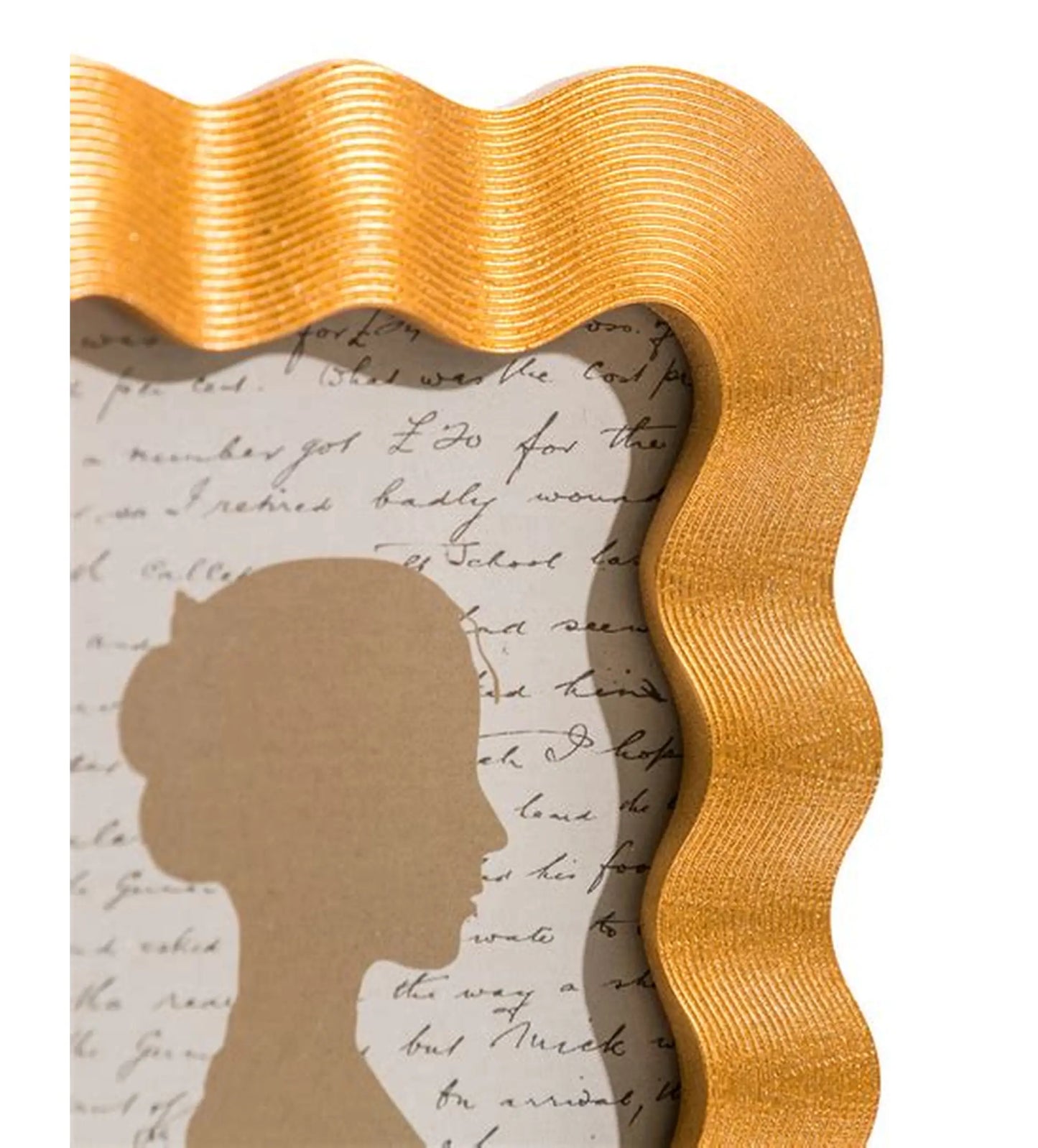 5" x 7" Wavy Photo Frame Gold