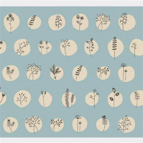 East of India Blue Hedgerow Wrapping paper