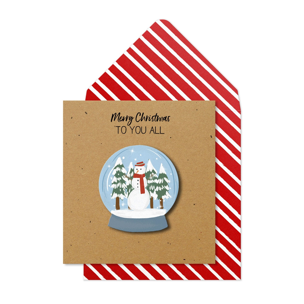 Merry Christmas Snow Globe Card