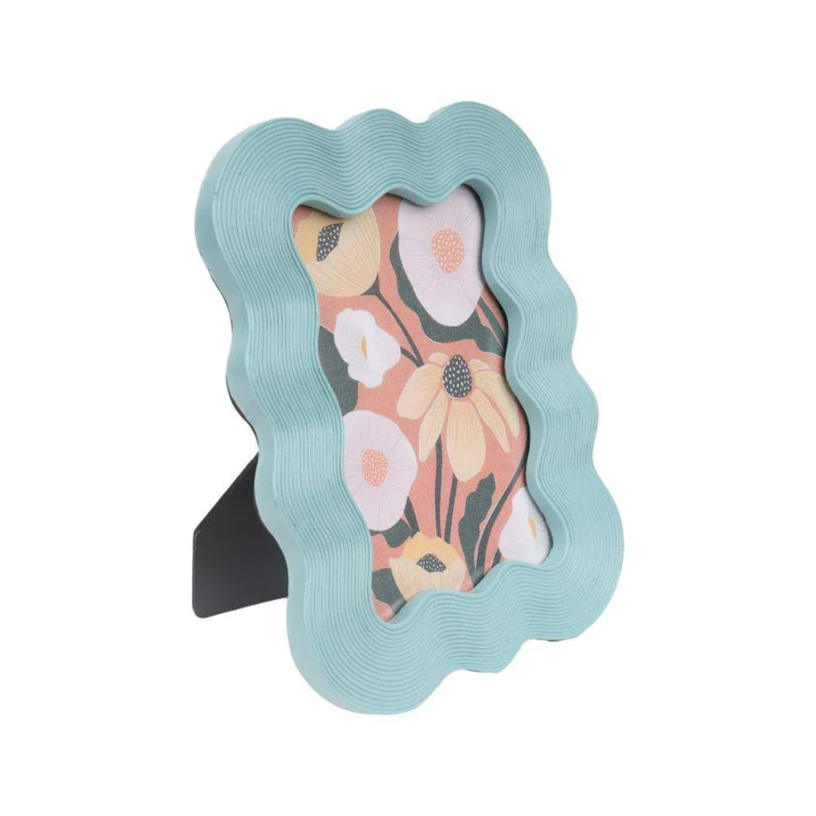 4" x 6" Wavy Photo Frame Blue