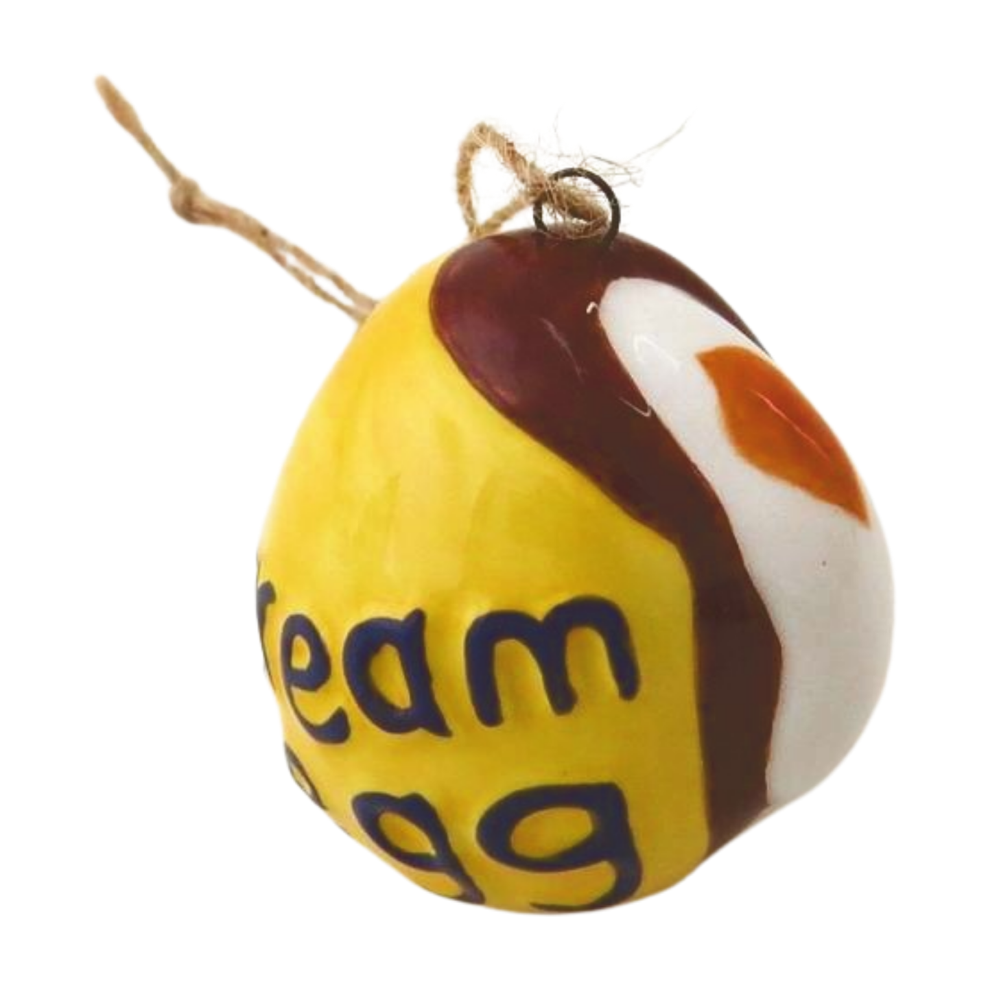 Ceramic Cream egg hanging decoration