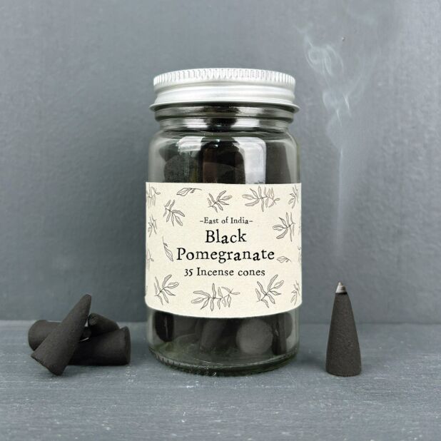 Jar of Incense Cones - Black Pomegranate