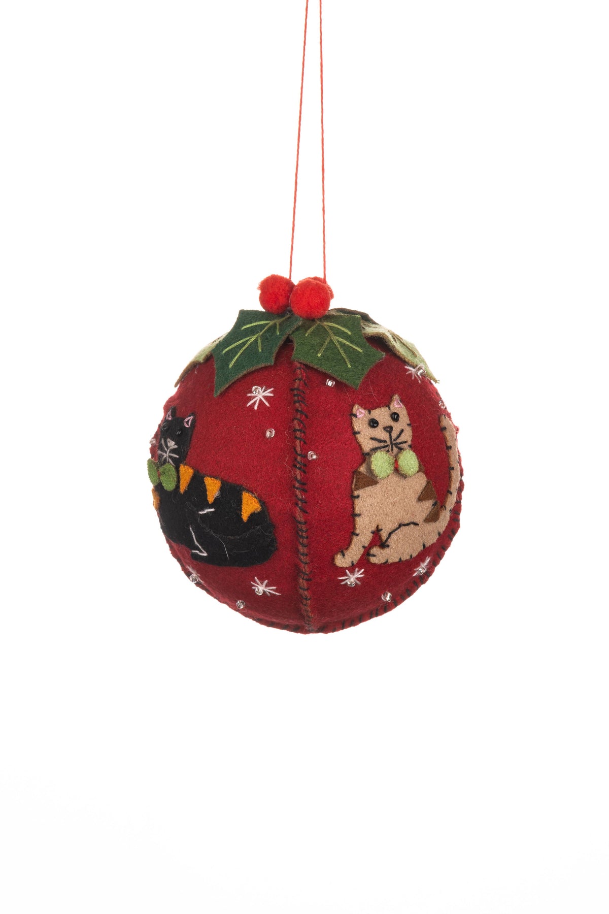 Cat Felt Bauble Hanging