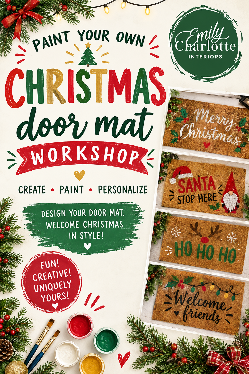 Christmas Door Mat Painting Workshop