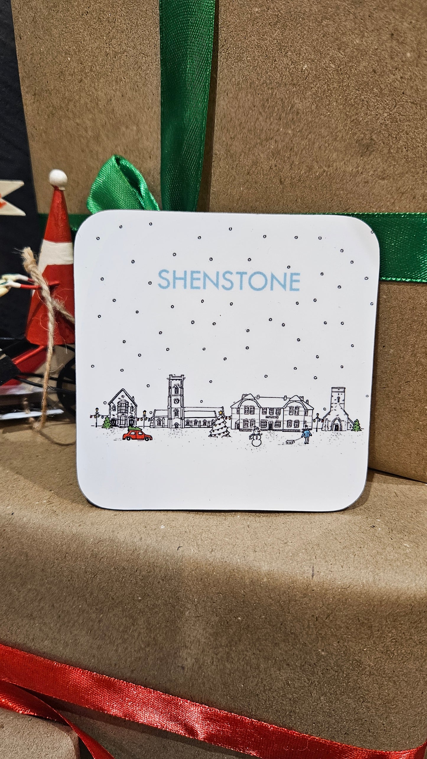 Shenstone Christmas White Coaster