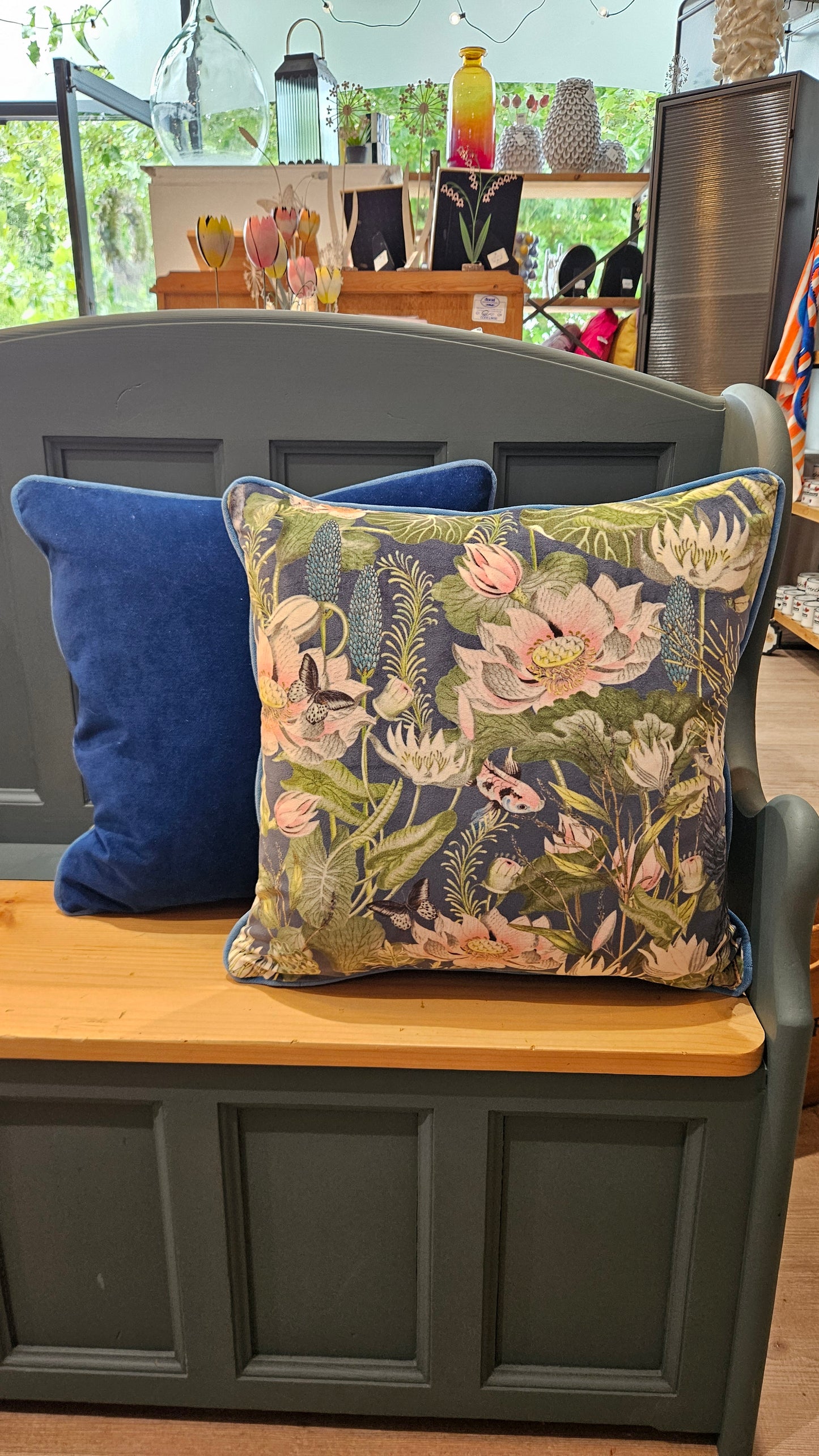 Lotus Pond Botanical Scatter Cushion